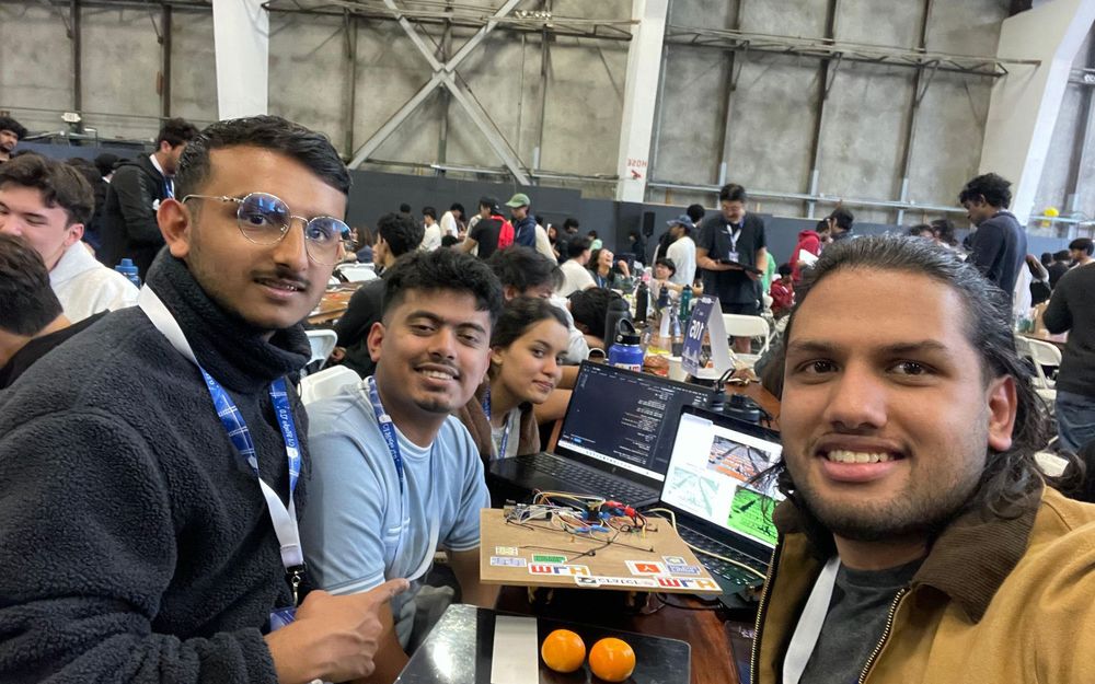 Team Concave at CalHacks with the field robot